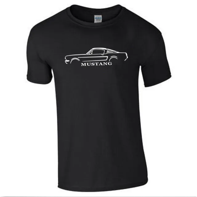 Модная Новая классическая футболка FORD MUSTANG FASTBACK мужская летняя с коротким