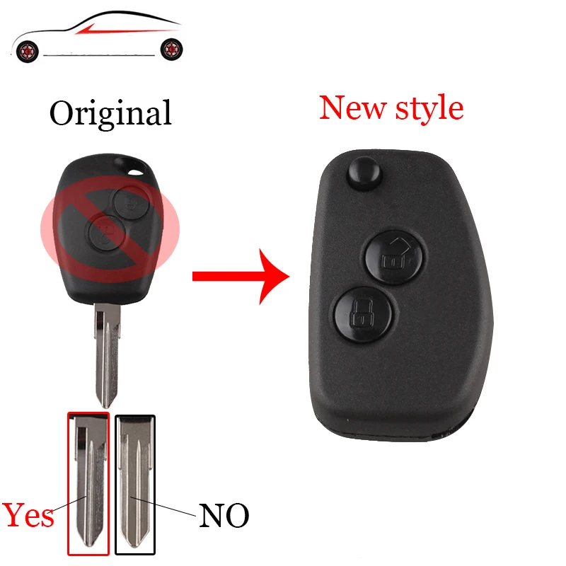 

GORBIN 2Buttons New style Remote key shell For Renault VAC102 Blade For Renault Dacia Modus Logan Clio Espace key Fob Case