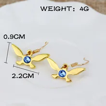 Милые Девушки Фэнтези фильм HYRULE импровизированные часы кролик эмалевая пуссета асимметричные серьги сказочные аксессуары для женщин девушки подарок