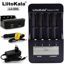 Liitokala lii-500 LCD Chargeur + 12 V adaptateur + chargeur De Voiture Pour 3.7 V 18650 26650 18500 Batteries Au Lithium, 1.2 V AA AAA Ni-MH Batterie