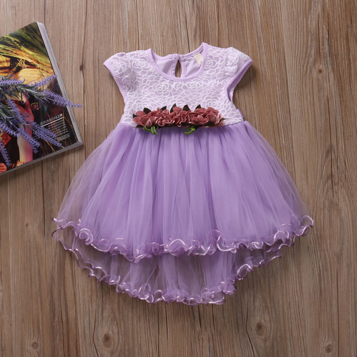 Pudcoco/платья-пачки для маленьких девочек; цвет розовый, белый, желтый, фиолетовый; Вечерние платья из тюля для детей; летняя одежда для девочек - Цвет: D