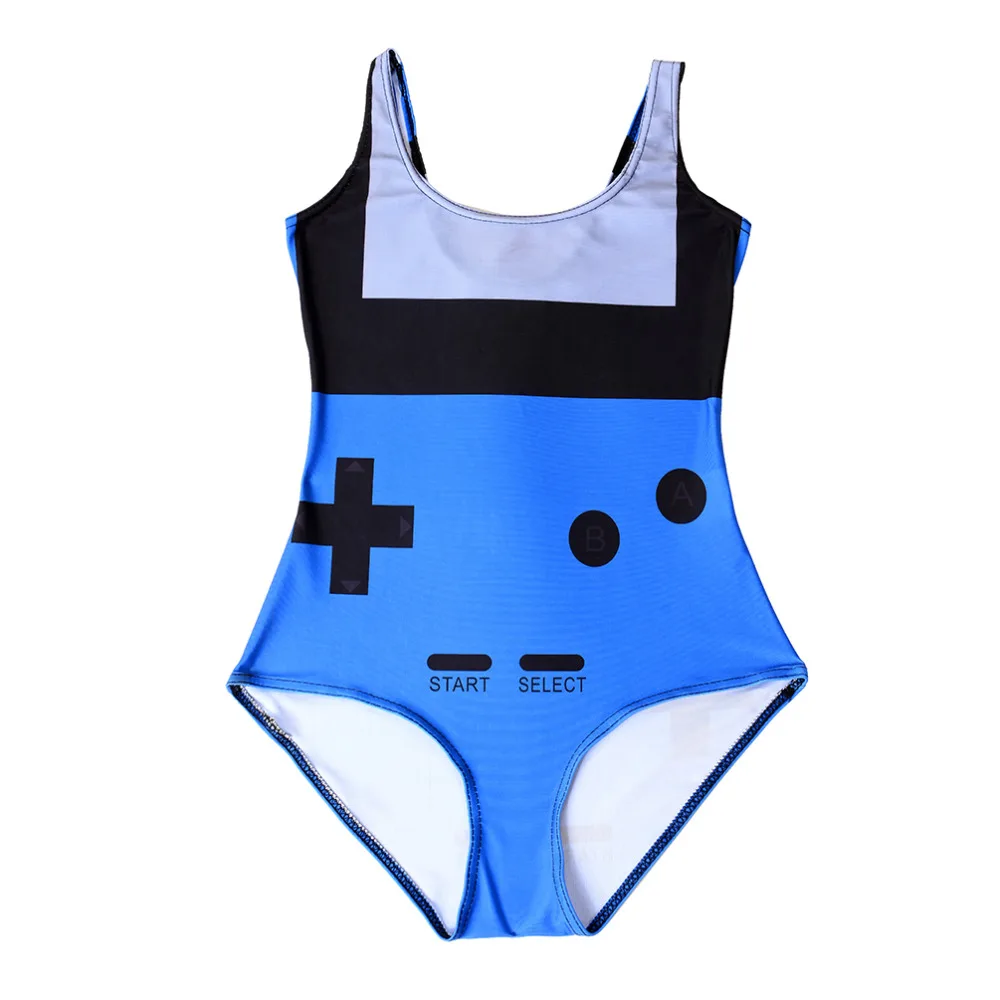 vendita calda bagno personalizzato vestito sexy tuta gamer costume da bagno blu stampa digitale stampa swimwear plus size women