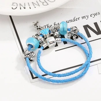 Cute Bracelet For Women With Blue Unicorn Beads Jewelry