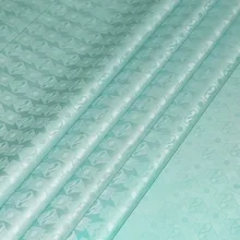 Оптом и в розницу Дамаск высокое качество хлопок зеленая мята Базен ткань для одежды в африканском стиле Guinea парча