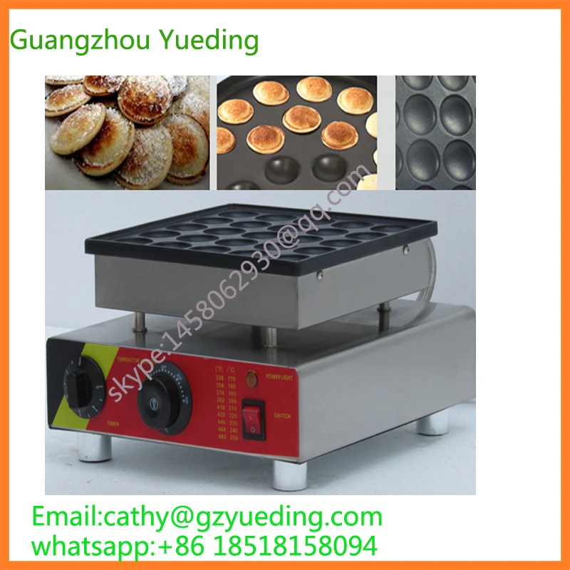 

25pcs Commercial Use Non-stick 110v 220v Electric Mini Dutch Pancakes Poffertjes Machine Electric Poffertjes Maker Machine