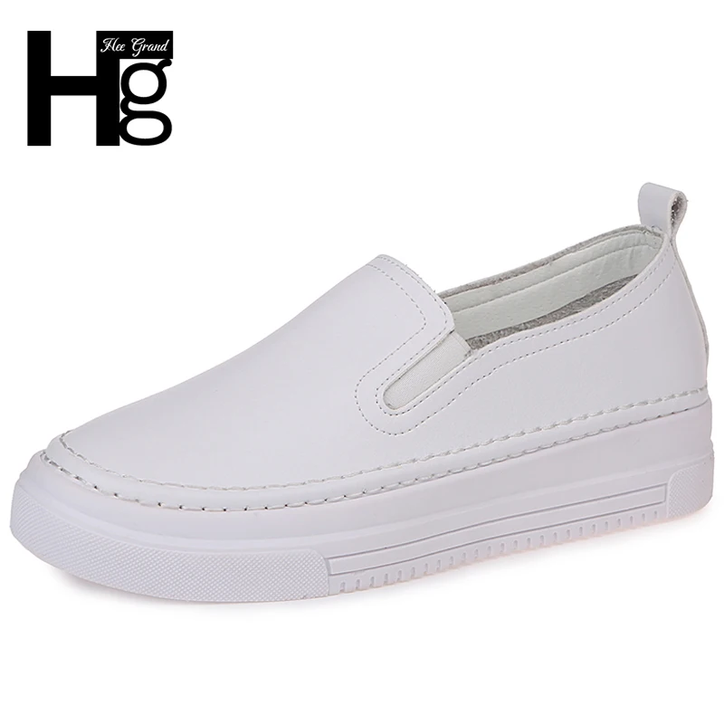 

HEE GRAND Concise Women Casual Daily Platform Soft Shoes Height Increasing Spring Girls Shoes Woman Size 36-40 XWD6796