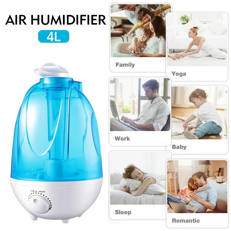 

Essential Oil Diffuser Double Nozzle Humidifier ABS 4L Office Family Creative Aromatherapy Atmosphere Rendering