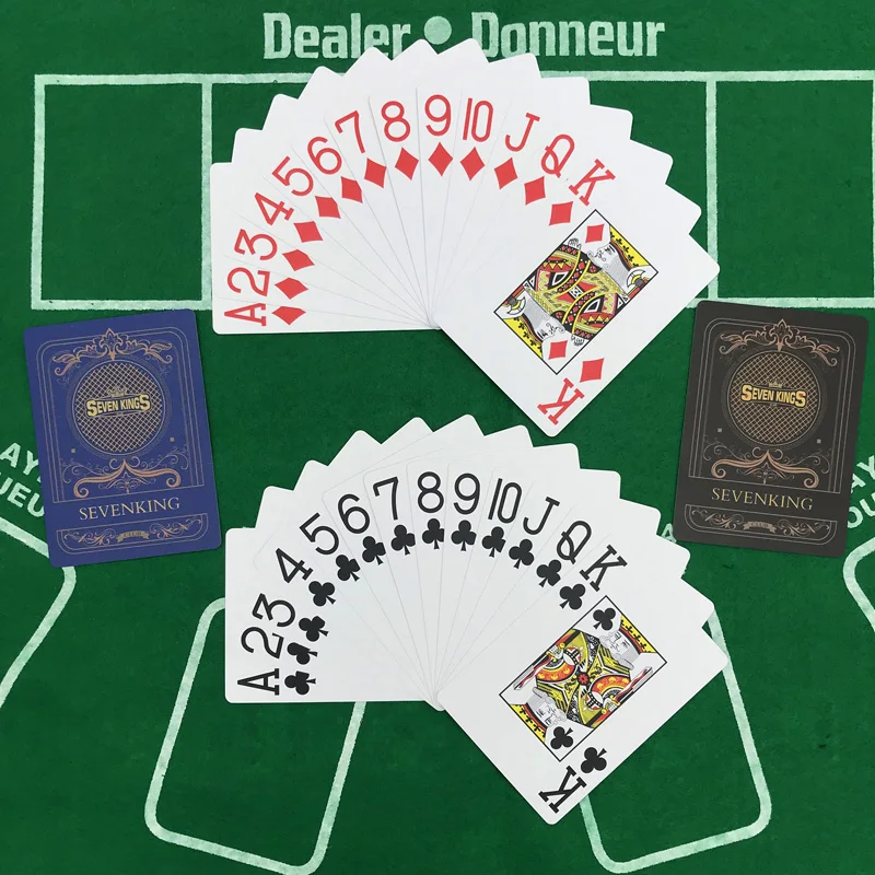 10Sets/Lot Texas Hold'em Poker Cards Royal Poker Blue&Black Waterproof Frosting Poker Star Plastic Playing Card Game Board Games