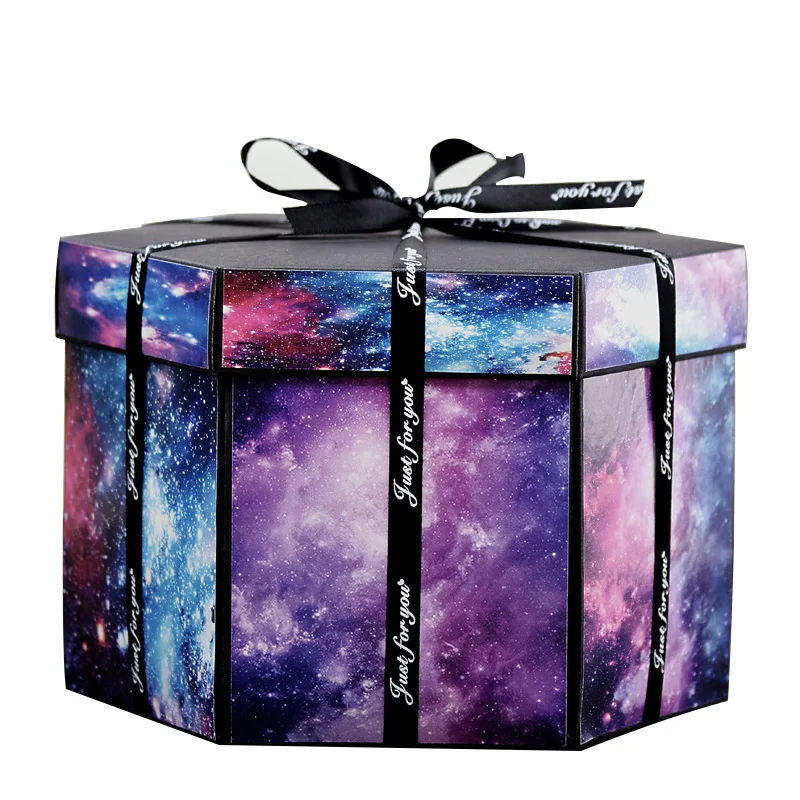 7 цветов сюрприз вечерние с надписью mom's Love взрыв подарочной коробке взрыв для Юбилей Альбом DIY Фотоальбом подарок на день рождения