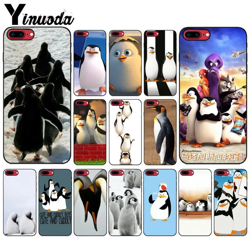 

Yinuoda The Penguins of Madagascar Newly Arrived Black Cell Phone Case for Apple iPhone 8 7 6 6S Plus X XS MAX 5 5S SE XR