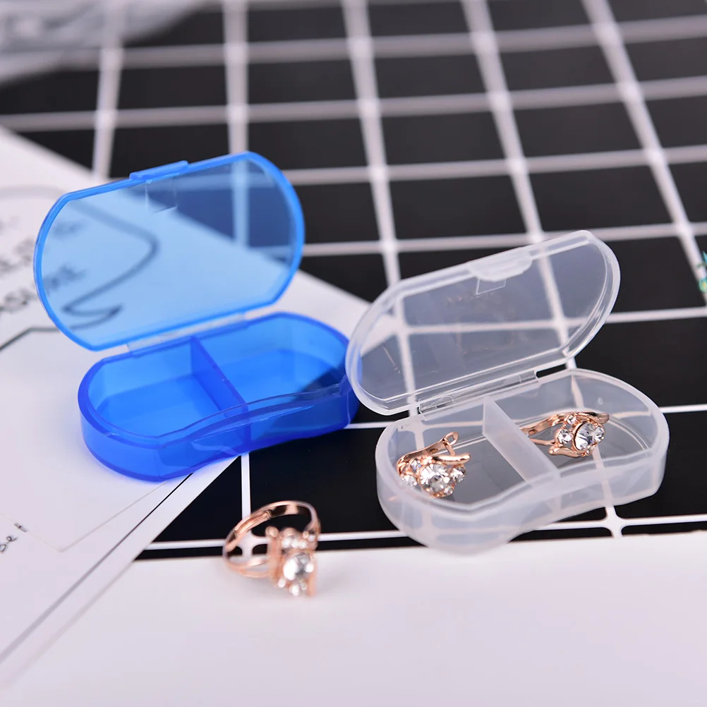 

1Pc 2 Grids 7 Day Dispenser Organizer Case pill box for medicines Pill Medicine Tablet pillbox multicolor container