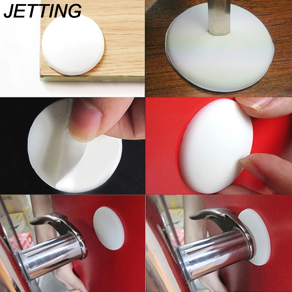 2 Pcs White Rubber Bumper Kids Stopper Stop Corner Guards Wall Baby Protectors Door Handle Guard Kids