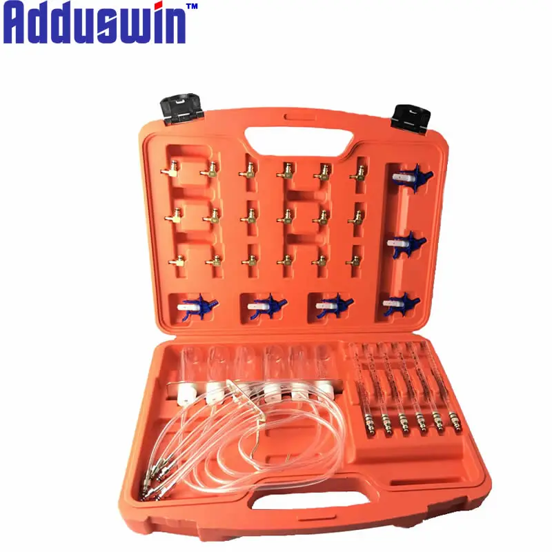 Adduswin higher Quality Diesel Injector nozzle tester fuel flow meter common rail adapter 24v fuel line diagnostic tool set