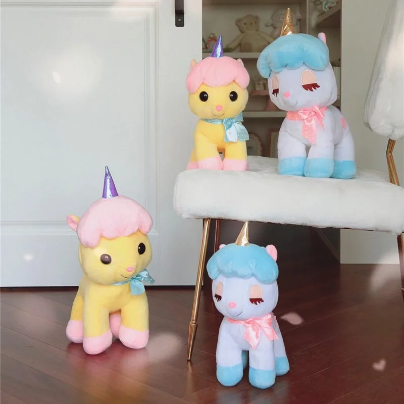 Плюшевые игрушечные единороги Kawaii Мягкая кукла-единорог мультфильм животных плюшевые детские игрушки подарок на день рождения для