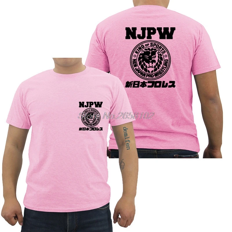 Горячая Распродажа модная мужская футболка с логотипом Njpw Японская
