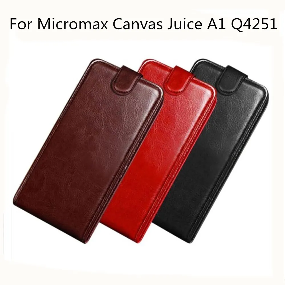 

for Micromax Q4251 Luxury PU Leather Back Cover Case For Micromax Canvas Juice A1 Q4251 Case Flip Protective Phone Bag