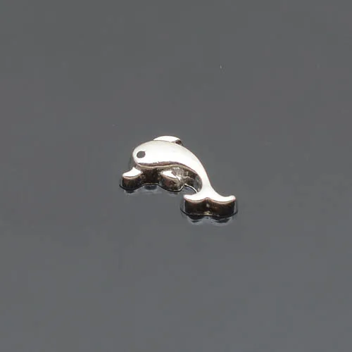 

Silver Dolphin, Floating charm fit floating charm lockets, FC0043 10pcs/lot