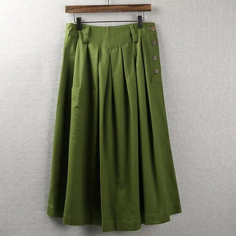 Осенняя летняя юбка Женская высокая талия Женская плиссированная юбка эластичная талия Повседневная Длинная юбка винтажные женские макси юбки S357