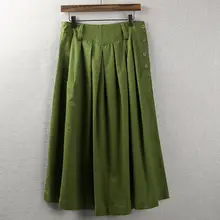 Осенняя летняя юбка Женская высокая талия Женская плиссированная юбка эластичная талия Повседневная Длинная юбка винтажные женские макси юбки S357