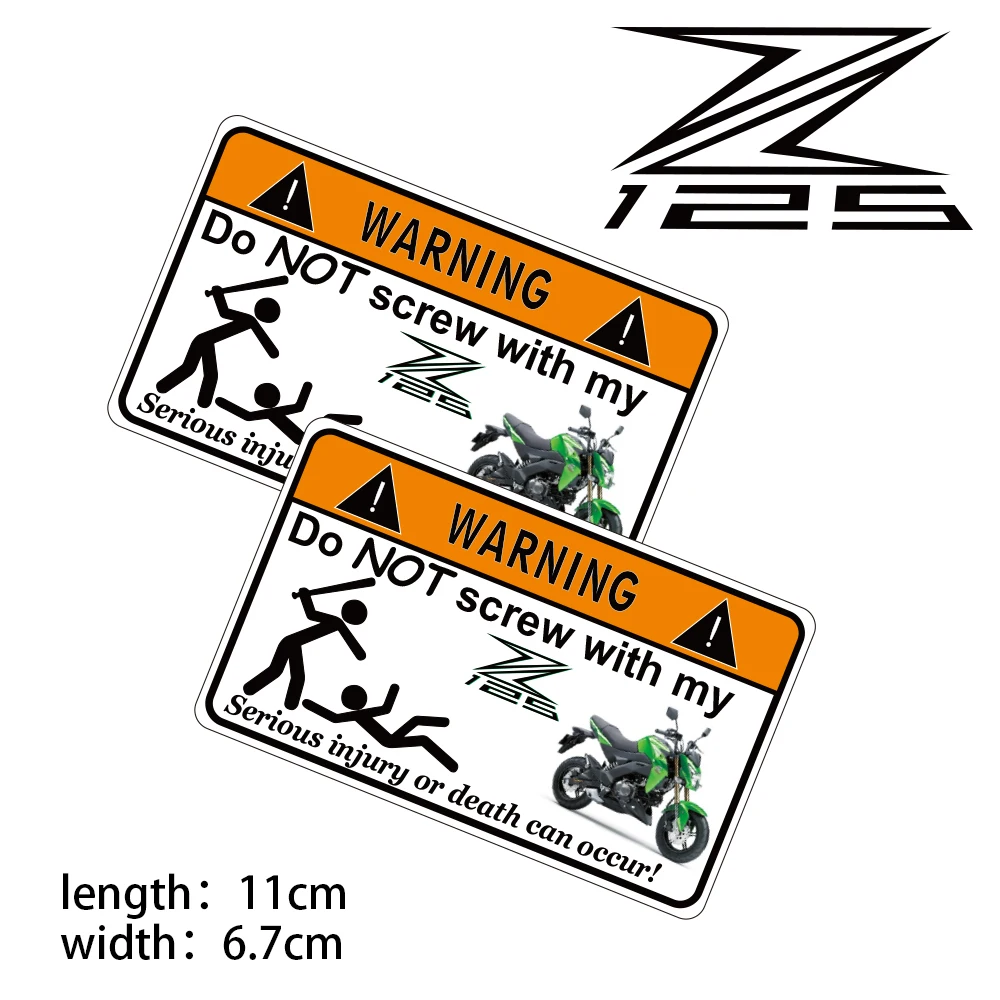 

KODASKIN Motorcycle Cheap 2D Creative Warning Sticker Decal Accessories for Z125