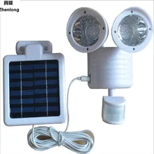 Новые продукты уличные солнечные светодиодные индукционные Прожекторы для тела водонепроницаемые Двуглавые сенсорные светильники садовые лампы коридорные огни