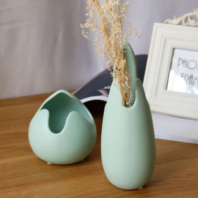 Antique Ceramic Wedding Decorative Vase Modern White Antique Ceramic Wedding Decorative Vase Modern White Artificial Flower Tabletop Small Decoration