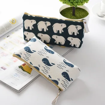 

Free ship!1lot=12 pc!creative animal tree canvas pencil Cosmetic storage bag / creative pen bag/ stationery bag
