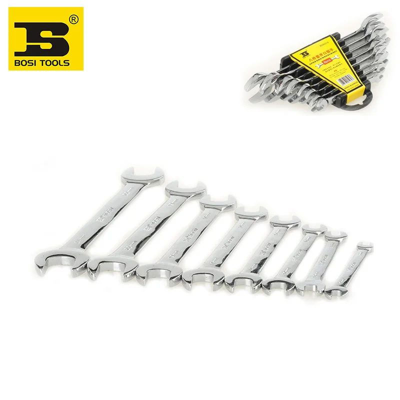 цены free shipping BOSI 8PCS open end wrench set