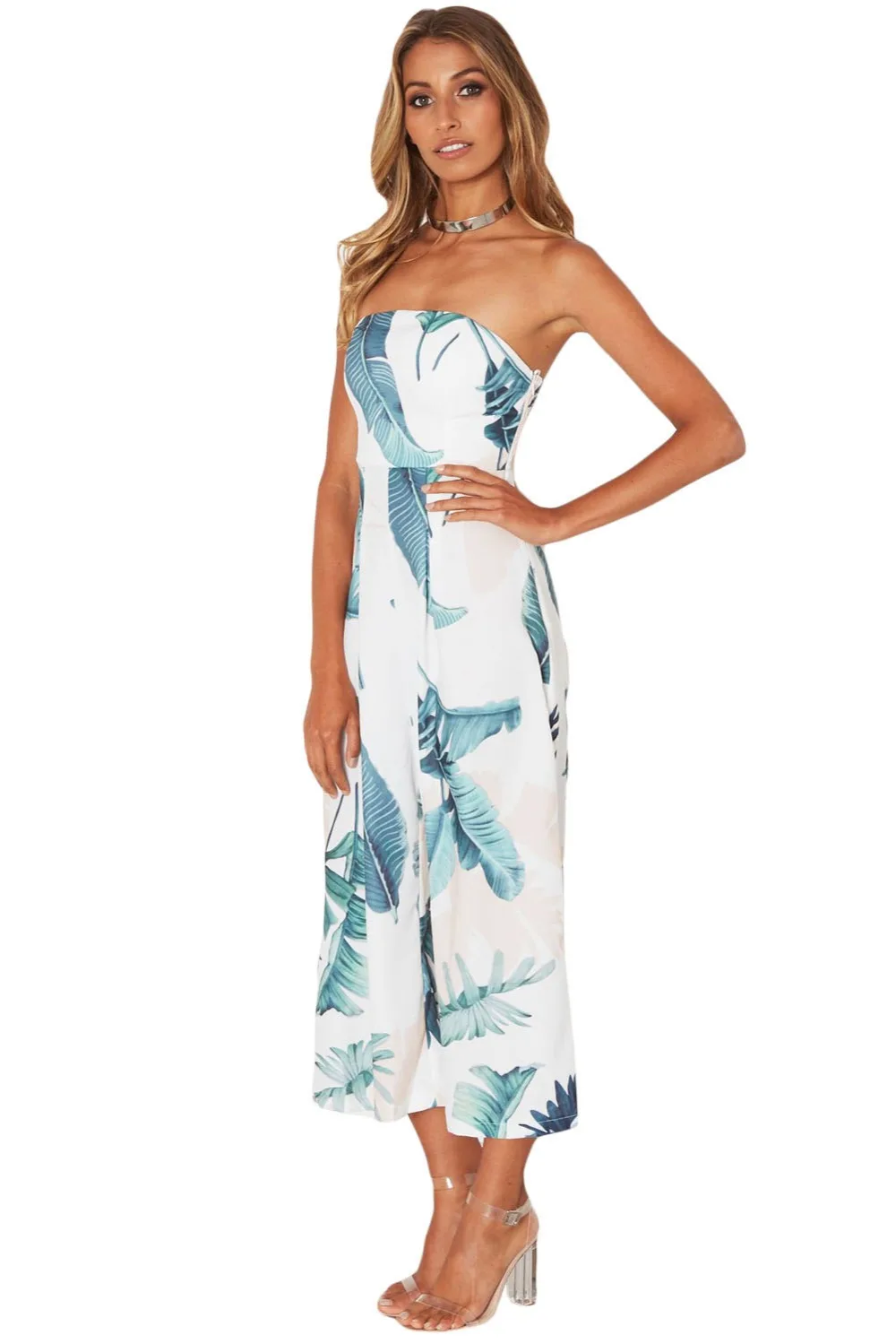 White-Leaf-Print-Strapless-Capris-Jumpsuit-LC64277-1-2