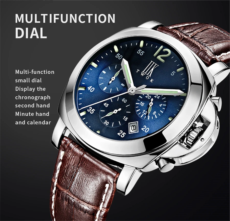 Hot Sale Mens Watches Top Luxury Quartz Watch Fashion Casual Business Watch Male Leather