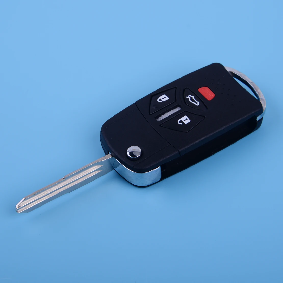 

DWCX Car Styling 4 Buttons Folding Flip Remote Key Shell Case Fob Uncut Blank Fit for Mitsubishi Eclipse Galant Lancer