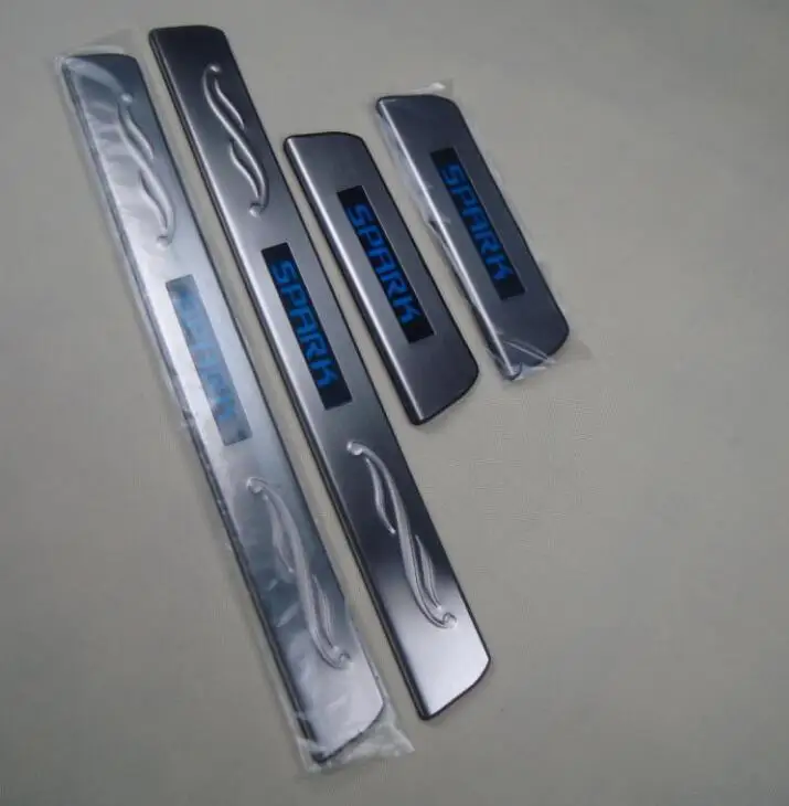 new car stainless steel door sill fit FOR Chevrolet Spark Le Chi