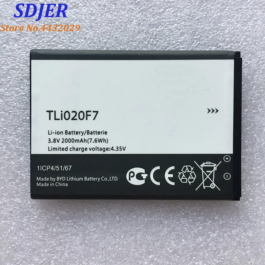 TLI020F7 Батарея для Alcatel PIXI 4 5045D Pop 2 5042D C7 7040 7040D 7041 7041D J720 J720T J726T J726T-so2 аккумулятор 2000
