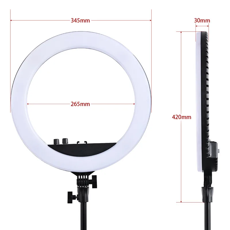 Fosoto RL-12II 14 дюймов 3200 K-5500 K диммируемая 240 светодиодная кольцевая лампа для фотосъемки, кольцевой светильник, штатив для камеры, фотостудии, телефона