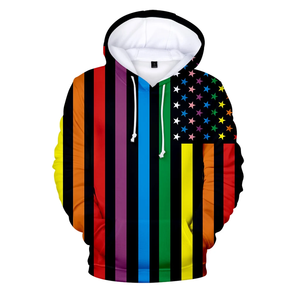 Free LGBT Flag Hoodies Sweatshirt For Lesbian Gay Pride Colorful Rainbow Clothes For Gay Home Decor Gay Friendly LGBT Equity Free LGBT Flag Hoodies Sweatshirt For Lesbian Gay Pride Colorful Rainbow Clothes For Gay Home Decor Gay Friendly LGBT Equity