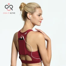 Для женщин сжатия мягкий спортивный бюстгальтер с карманом для йоги спортивный бюстгальтер эластичный бюстгальтер для бега тренажерный зал спортивный бюстгальтер-топ P231