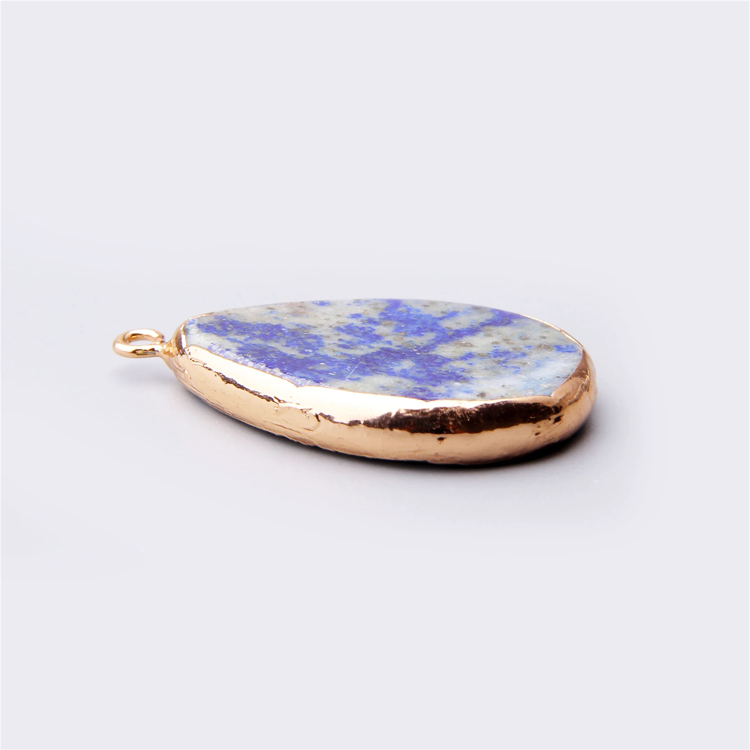 Wholesale pendulum Water Drop Shape Natural agates druzy Pendant DIY for Necklace Gold Color gems Pendant Charms Jewelry Making