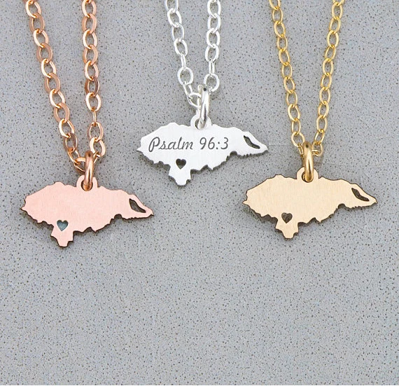 

Honduras Necklace Country Pendant Women Jewelry Custom Any Words Aliexpress Top-selling Accept Drop Shipping YP6072