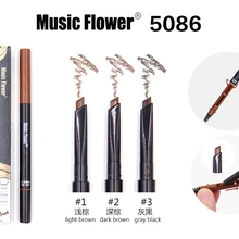 Music Flower «Три в одном» Треугольники карандаш для бровей водонепроницаемый и от потения-Доказательство Прочный карандаш для бровей