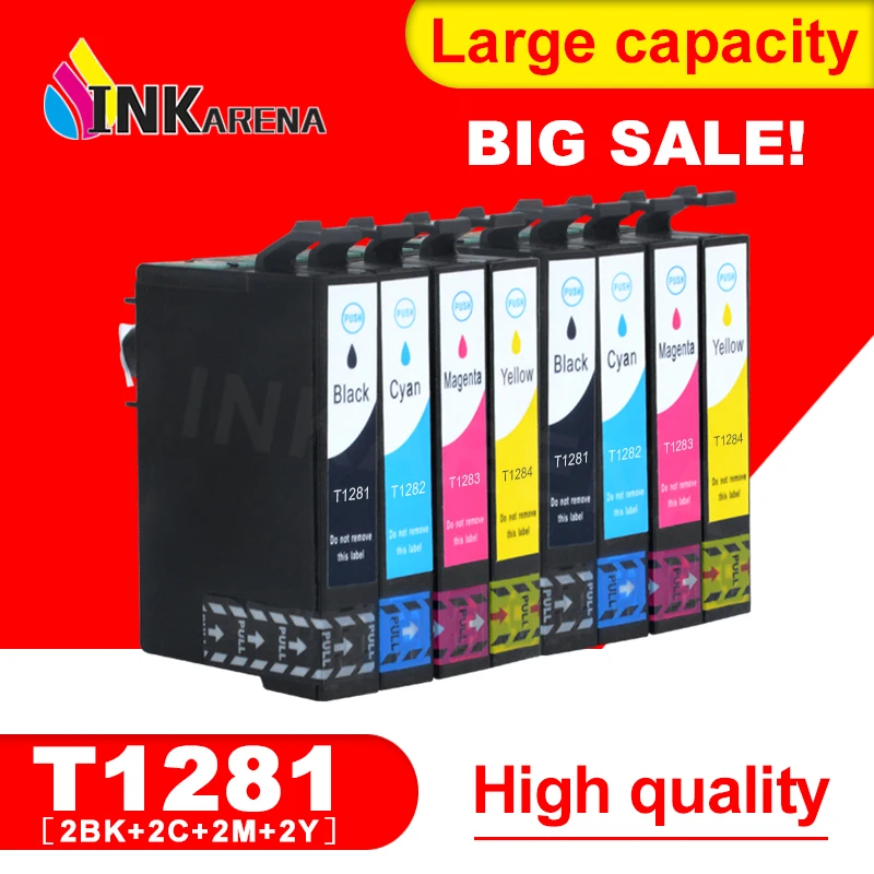2 SET 1281 Ink Cartridge For EPSON Stylus S22 SX125 SX130 SX230 SX235W