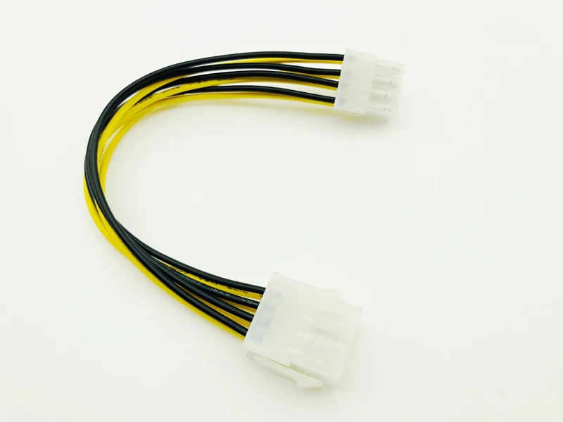 5 PCS أعلى جودة 20 cm 8Pin الذكور إلى 8Pin الإناث PC وحدة المعالجة المركزية امدادات الطاقة تمديد وصلة كابل موصل محول ل BTC مينر التعدين