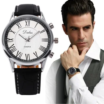Men Business Quartz Watch 2016 Stylish Men's Pu Leather Military Watches Sport Mens Casual Analog Wrist Watch Relogio Masculino
