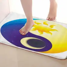 Коврик для ванной в стиле солнце и луна, забавный Противоскользящий коврик для ванной, занавески, аксессуары для душа, подходящая занавеска для душа