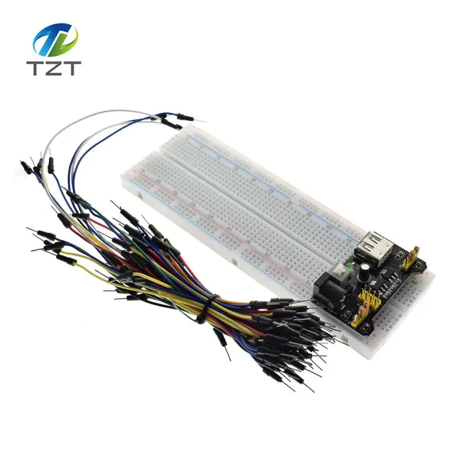 1pcs tzt mb102 breadboard power module mb 102 830 points solderless