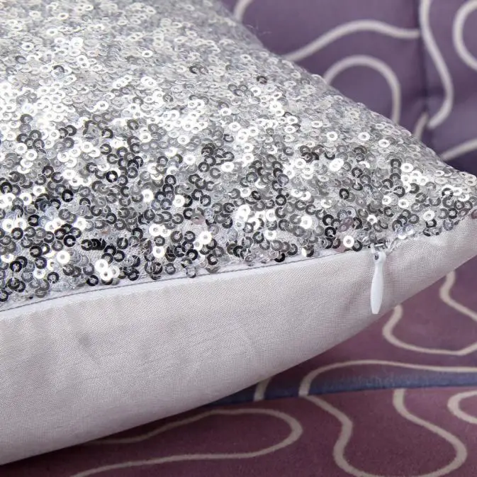 Aliexpress Buy Solid Color Glitter Silver Sequins Bling Throw Interesting Bling Decorative Pillows Aliexpress Buy Solid Color Glitter Silver Sequins Bling Throw Interesting Bling Decorative Pillows
