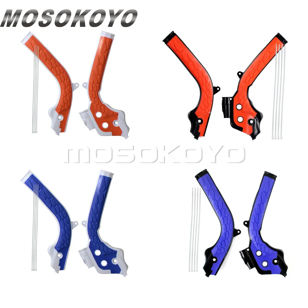 

Blue Motocross X-Grip Frame Guard Dirt Bike Frame Cover Protection for HUSQVARNA TC125 TC250 TX300 FC250 FC350 FC450 2016-2018