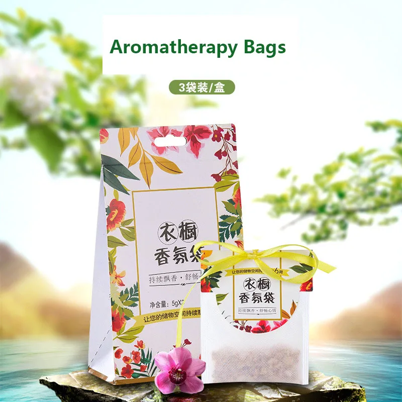 

3Pcs/Pack Aromatherapy Natural Smell Incense Wardrobe Sachet Air Fresh Refreshing Scent Bag Perfume Vanilla Lavender Rose Lily