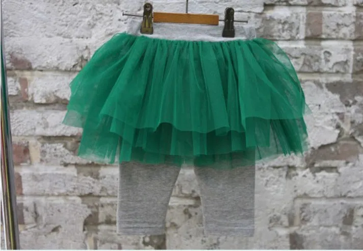 Летние штаны для девочек; одежда для детей; юбка-леггинсы; коллекция года; летние детские леггинсы; юбка-брюки; леггинсы для девочек; От 2 до 10 лет Одежда для маленьких девочек - Цвет: Зеленый