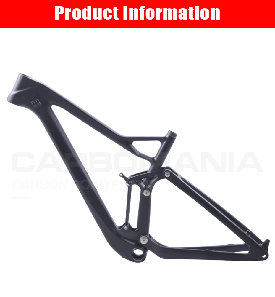 Excellent 148*12mm boost carbon suspension mountian bike frame 29er/27.5er carbon mtb bicycle frame disc 160mm suspension frames 16