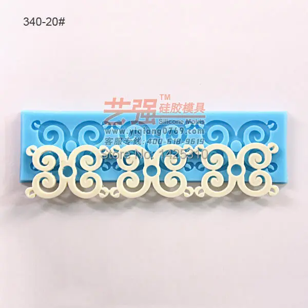 Wholesale 200 PCS cake tool Lace pads lace mold fondant silicone Size: 165x45mm |